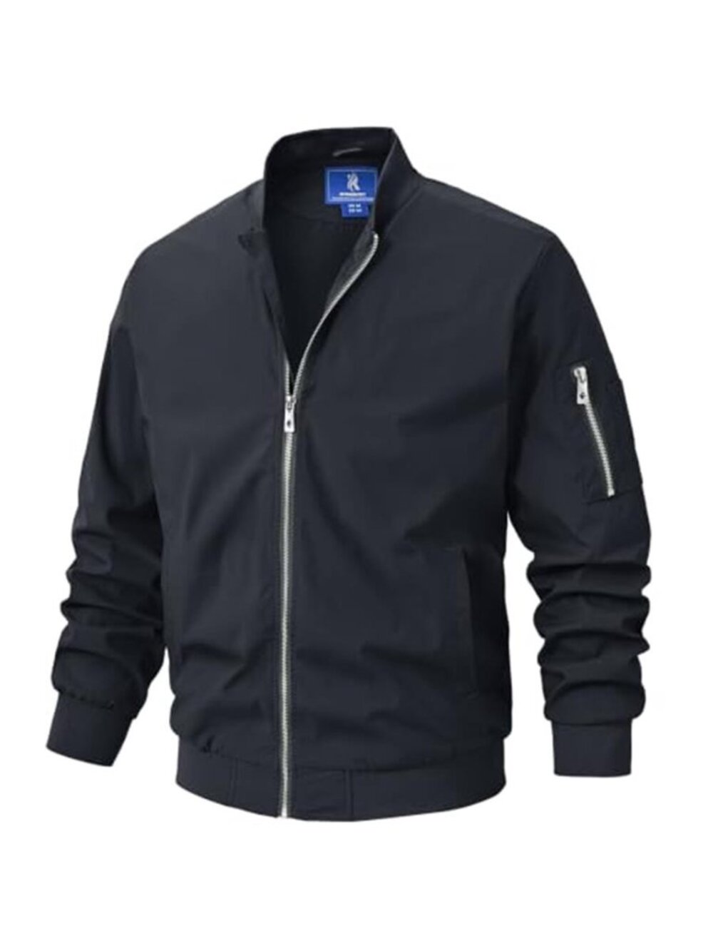 Men's Lightweight Bomber Jacket Casual Full Zip Spring Fall Windbreaker Coat